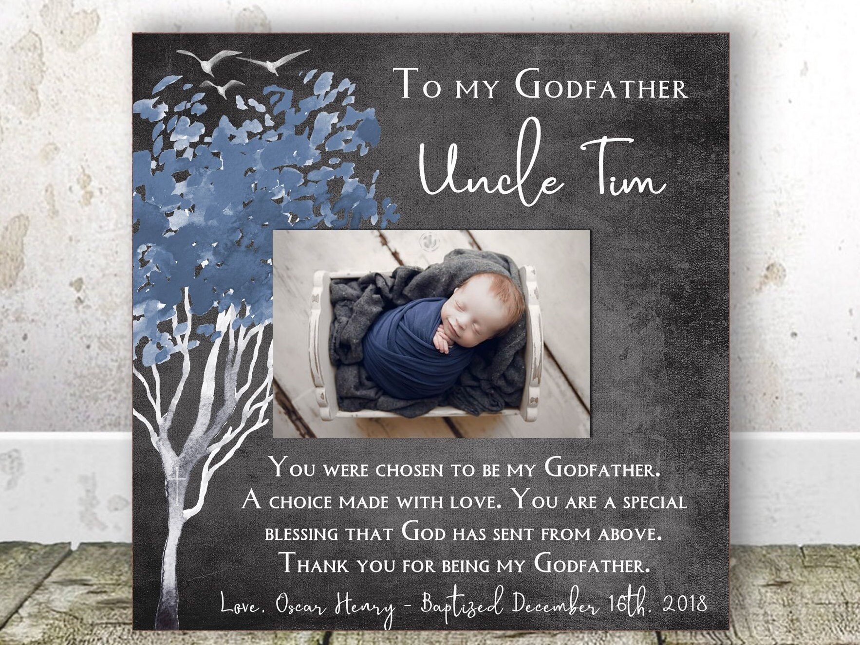 Godfather Gift Baptism Gift Godfather Christening Gift Etsy