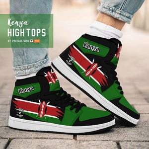 Kenya High Top Shoes: National Pride Sneakers