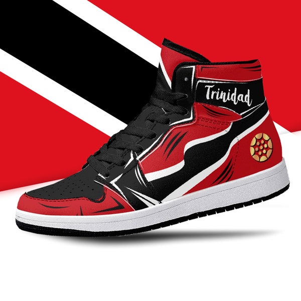 Chaussures montantes drapeau Trinité-et-Tobago, drapeau national, chaussures Trinité-et-Tobago, chaussures montantes premium drapeau Trinité-et-Tobago