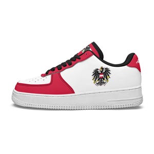 Austria Shoes, National Flag, Austria, Austrian Gift, Austrian Flag Premium Low Tops