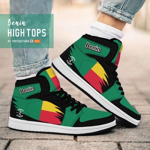 Benin High Top Shoes: National Pride Sneakers