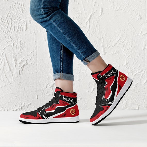 Trinidad & Tobago Flag High Tops, National Flag, Trinidad