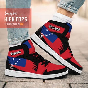 Samoa High Top Shoes: National Pride Sneakers