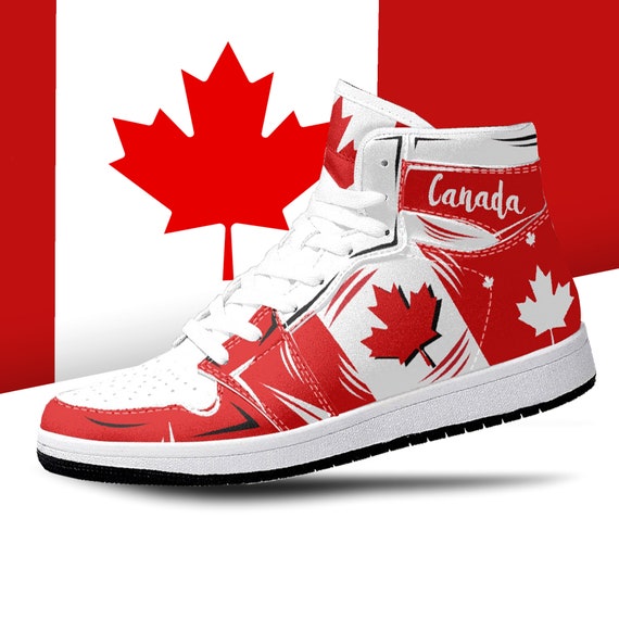 Canada Flag High Tops National Flag Canada Canadian Flag Shoes Maple Leaf Canada National Flag Premium High Tops Etsy UK