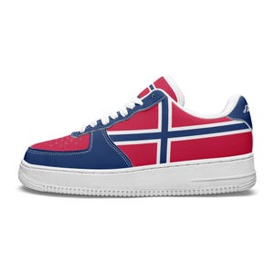 Chaussures drapeau de la Norvège, drapeau national, cadeau norvégien, Norvège, chaussures basses premium drapeau de la Norvège