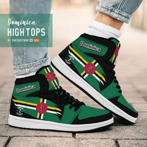 Dominica High Top Shoes: National Pride Sneakers