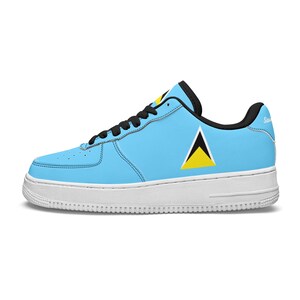 Chaussures drapeau de Sainte-Lucie, drapeau national, Sainte-Lucie, cadeau Sainte-Lucie, chaussures basses premium drapeau de Sainte-Lucie