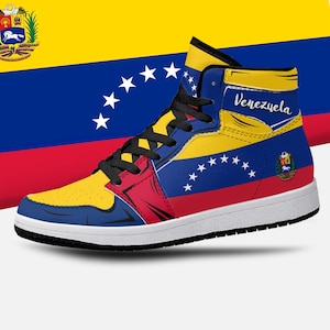 Hoge tops vlag Venezuela, nationale vlag, Verenigde Staten, schoenen Venezuela, schoenen Venezuela vlag, vlag Venezuela Premium high tops