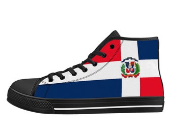 Chaussures en toile de la République dominicaine, drapeau national, République dominicaine, chaussures haut de gamme drapeau de la République dominicaine