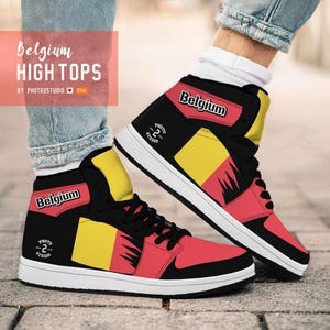 Belgium High Top Shoes: National Pride Sneakers