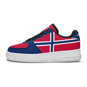 Norway Flag Shoes, National Flag, Norwegian, Norway Gift, Norway Flag Premium Low Tops