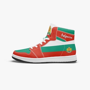 Bulgaria Flag Custom Shoes – Bulgarian National Sneakers, Custom Flag Footwear, Travel Souvenir & Gift for Bulgaria Pride