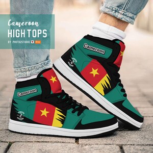 Cameroon High Top Shoes: National Pride Sneakers