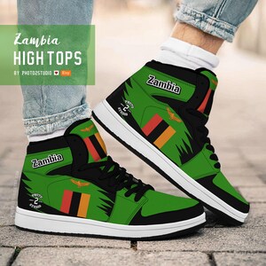 Zambia High Top Shoes: National Pride Sneakers