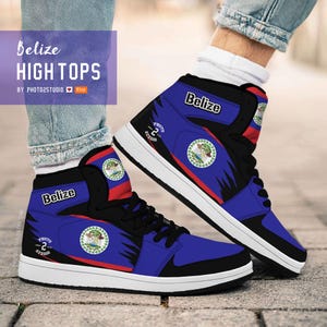 Belize High Top Shoes: National Pride Sneakers