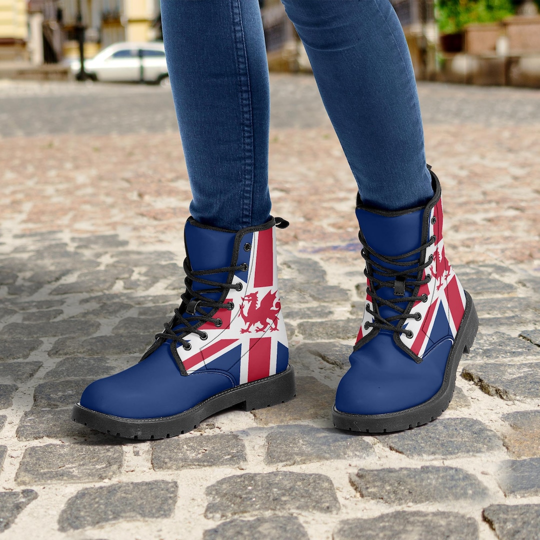 ユニオンジャック ウェールズ国旗ブーツ - Etsy 日本