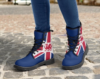 Union Jack Wales National Flag Boots