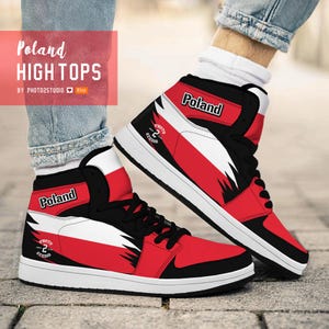 Poland High Top Shoes: National Pride Sneakers
