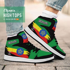 Ethiopia High Top Shoes: National Pride Sneakers