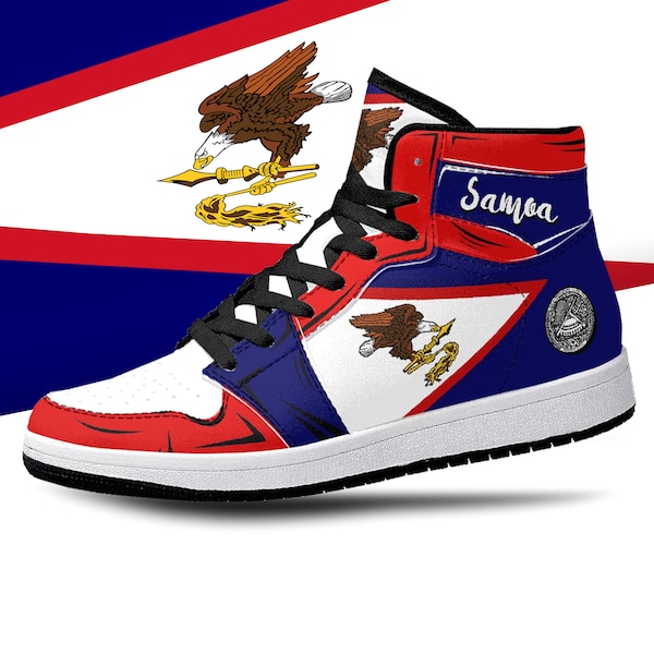 American Samoa Flag High Tops, National Flag, Samoan Flag,  Polynesian, Pacific Islander, American Samoan Flag Premium High Tops