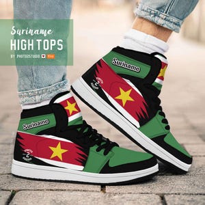 Suriname High Top Shoes: National Pride Sneakers