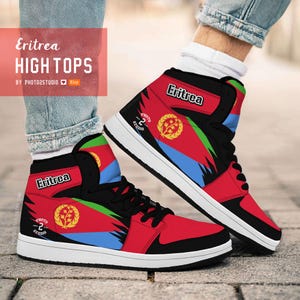 Eritrea High Top Shoes: National Pride Sneakers
