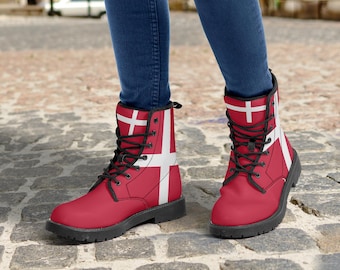 Denmark National Flag Boots