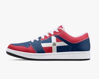 Dominican Republic Flag Shoes, National Flag, Dominican Republic, Santo Domingo, Dominican Republic Flag Premium Low Tops