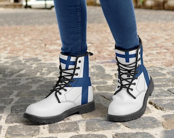 Finland National Flag Boots