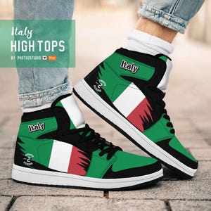 Italy High Top Shoes: National Pride Sneakers
