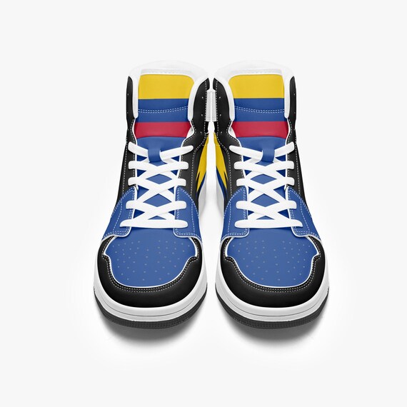 Zapatos con la bandera de Colombia: zapatillas altas