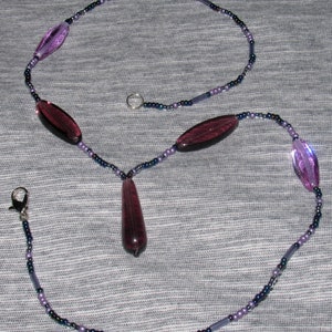 Purple Teardrop Necklace