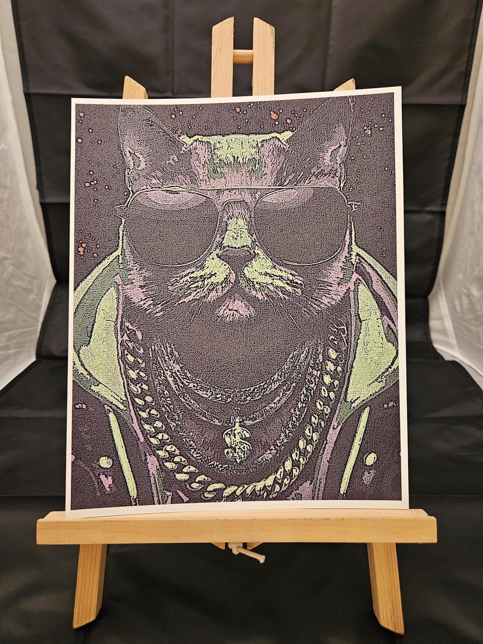 Cool Cat 8x10 Borderless Print Etsy