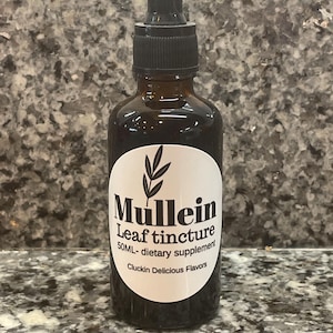 Mullein tincture, herbal supplement, Mullein leaf, tincture