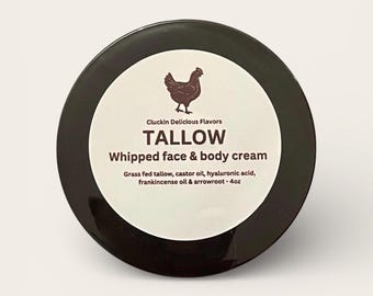 Tallow Face Cream – Grass-fed, Frankincense, Hyaluronic Acid
