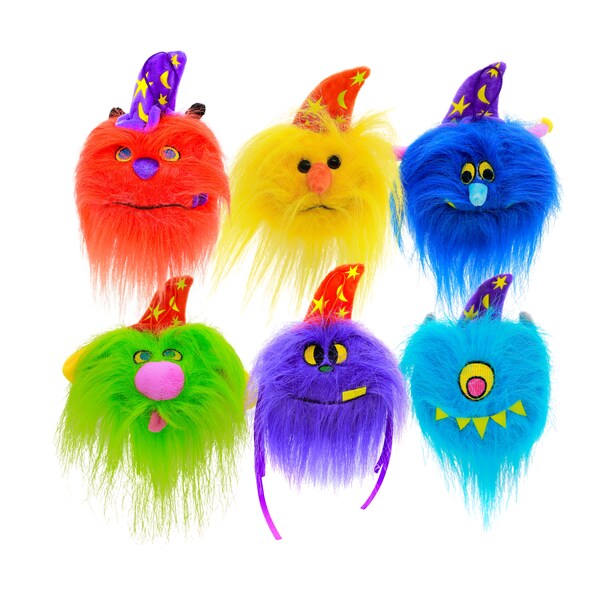 Halloween Monsters Silly Plush Ball Toy Screamer Goofy Trick or Treat Hat Elastic Hanger Decorator Stuffed Animal GIfts