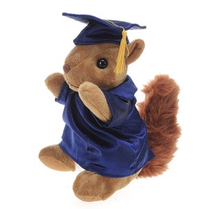 12 Inch Graduation Squirrel Stuffed Animal Toys for Graduation Day, Personalized Text, Name or Your School Logo on Gown image 6