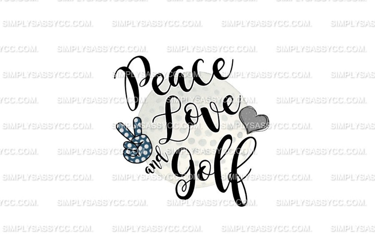Peace Love and Golf Cheetah Golf Ball Grey PNG DIGITAL - Etsy