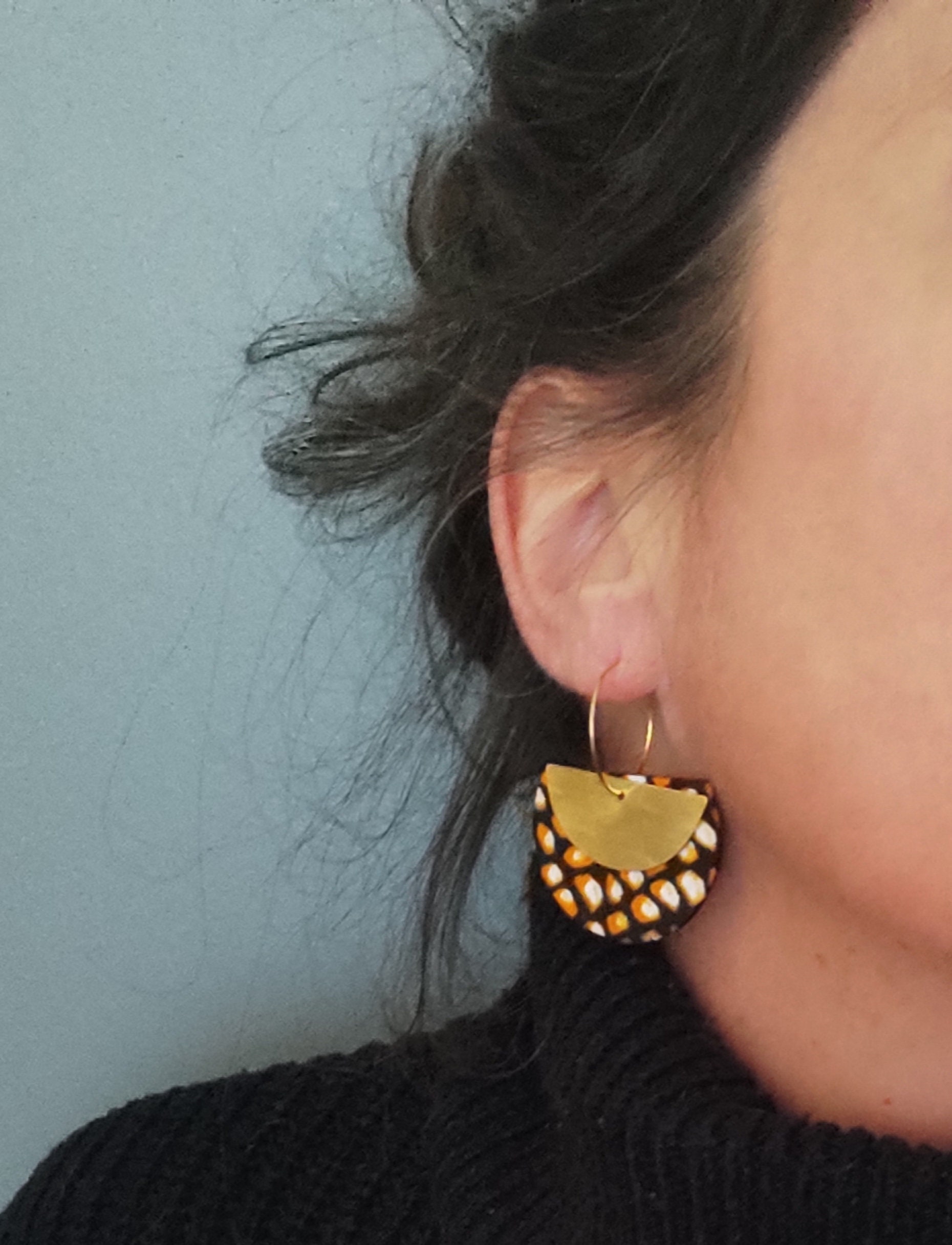 RCHENGYANUIMA Boucles D'oreilles Pendantes En Mousseline - Perles Et Pompons Colorés - Style Bohème