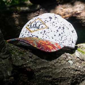 Baseball White Paint Splatter Cap Unique Style