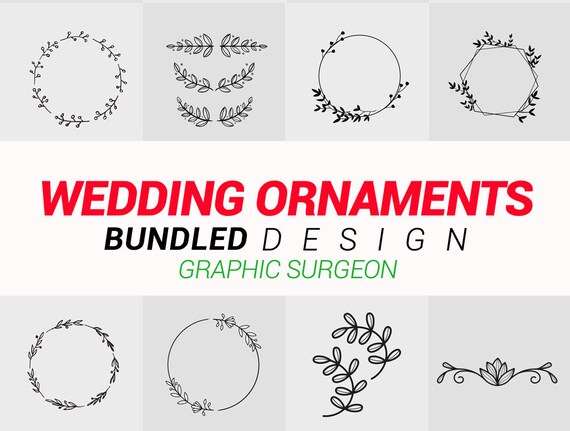 Download Wedding Ornaments Wedding Elements Bundled Design Vector Svg Etsy