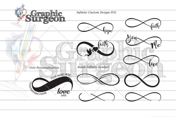 Infinity Symbol Svg Love Hope You And Me Faith Custom Svg Etsy