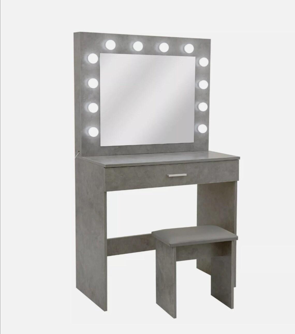Hollywood Dressing Table Grey Etsy