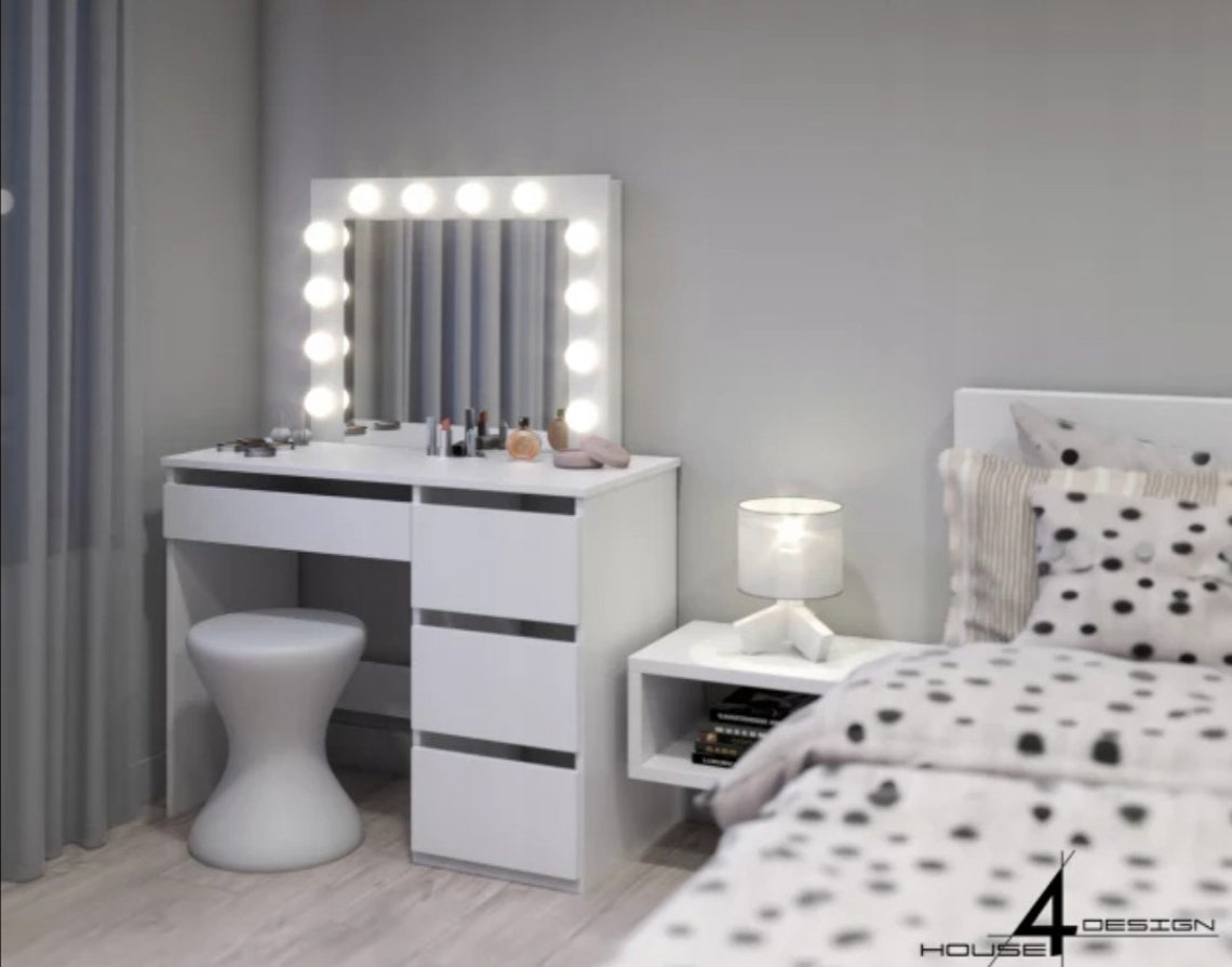 Make Up Dressing Table Hollywood Inspired Etsy
