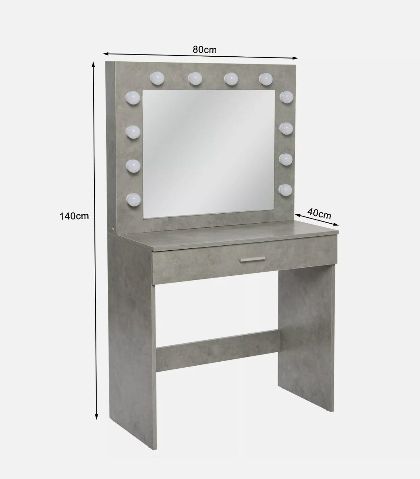 Hollywood Dressing Table Grey Etsy