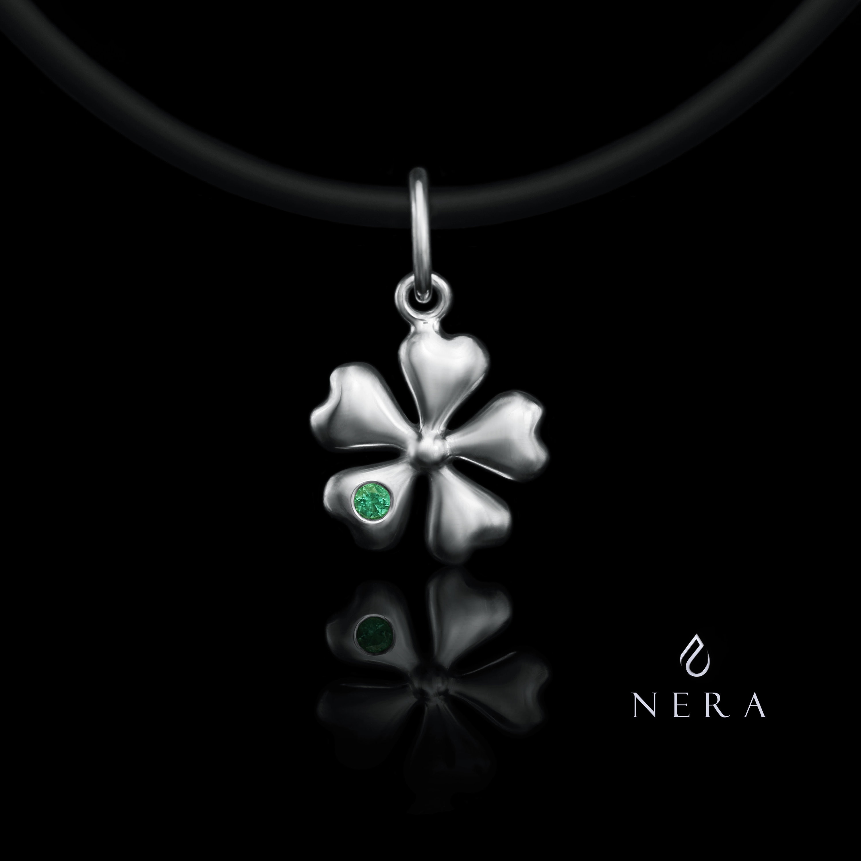 Pendant Clover Green Clover Stone of 