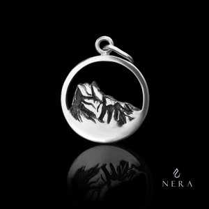 Mountain Kangchenjunga, mountain jewelry, mountain pendant, mountain mount, Mountain Necklace, Mountain Charm Silver Mountain Range Necklace