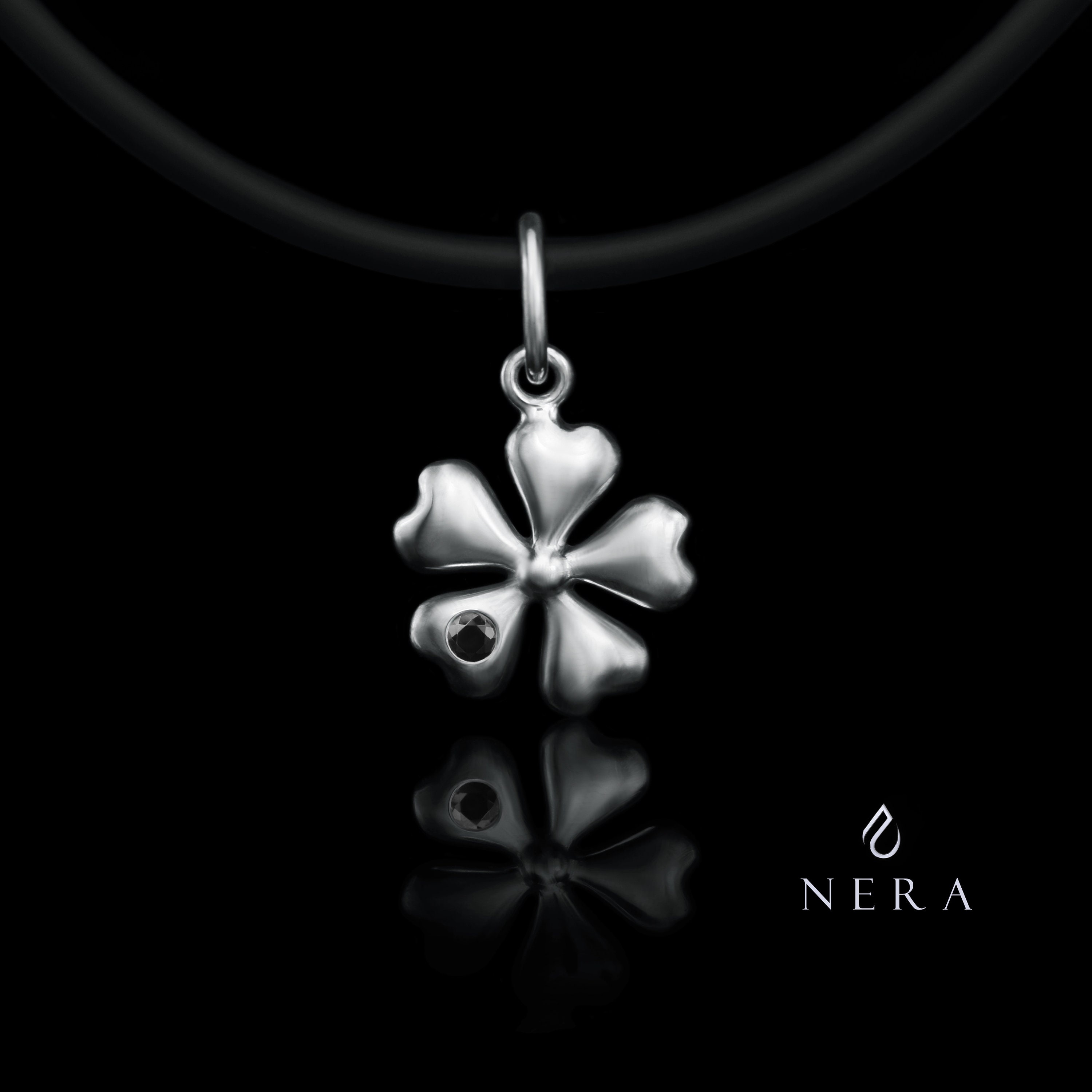 Four Leaf Clover Black Onyx Pendant Necklace Sterling Silver - Karina  Constantine – Karina Constantine Store