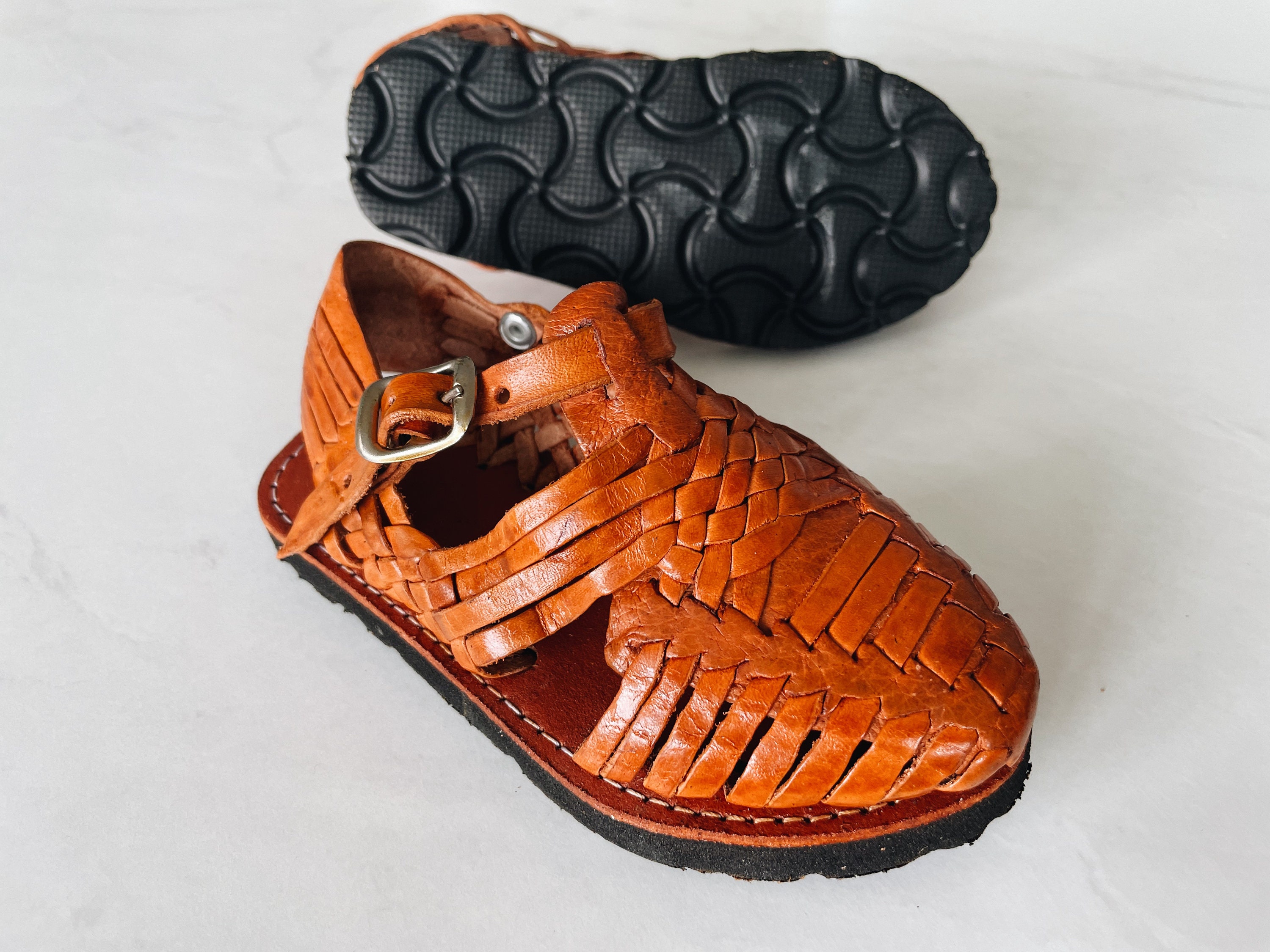 Walnut Baby Girl Mexican Sandal Baby/Toddler Girl Mexican Huarache Schoenen Jongensschoenen Sandalen