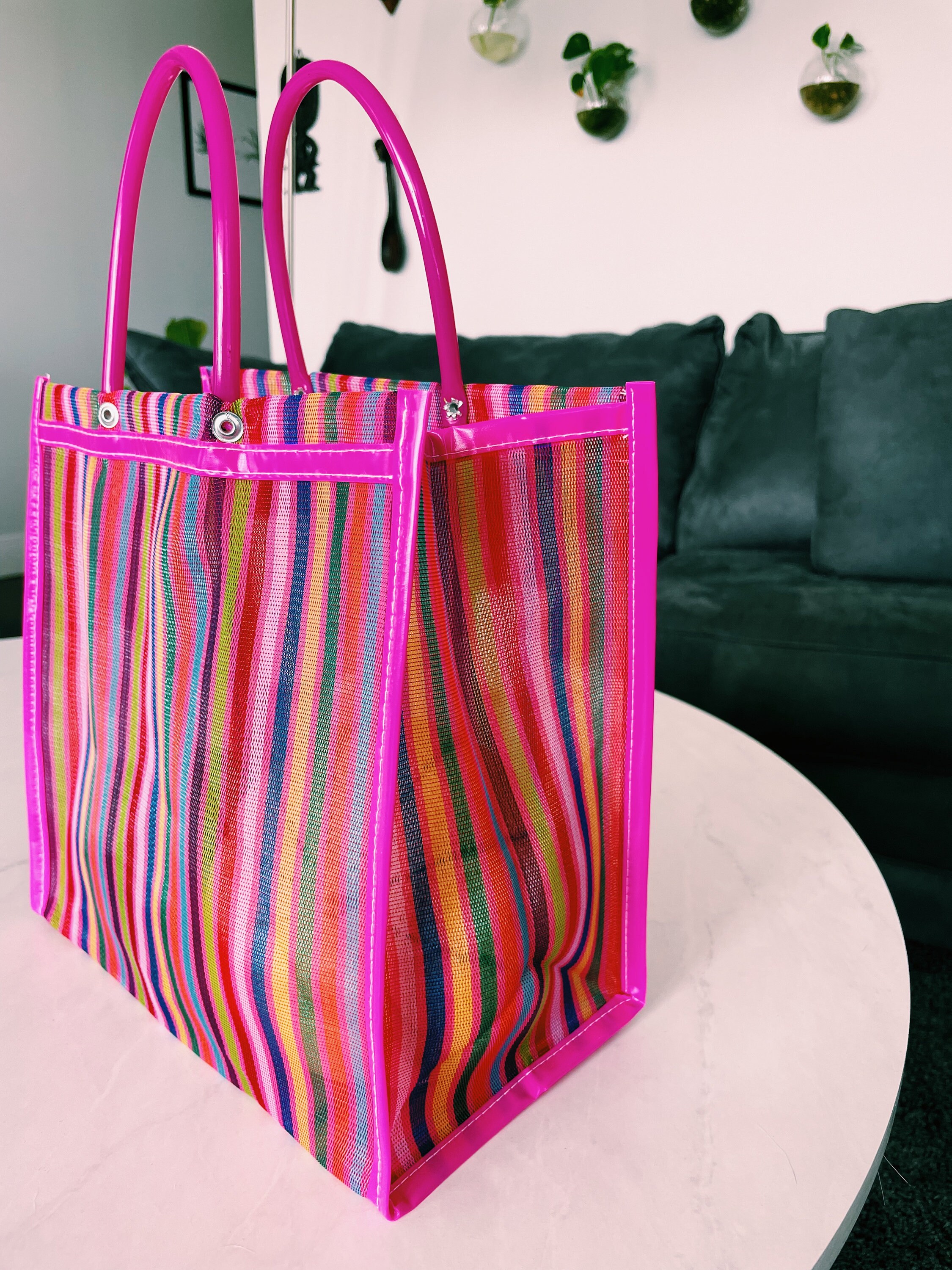 plastic tote purse